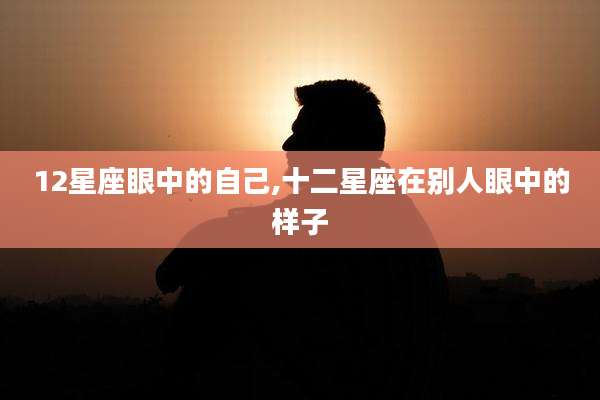 12星座眼中的自己,十二星座在别人眼中的样子