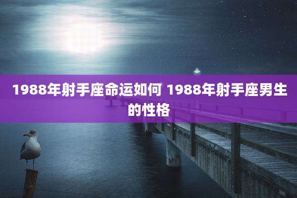 1988年射手座命运如何 1988年射手座男生的性格