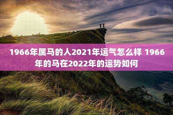 1966年属马的人2021年运气怎么样 1966年的马在2022年的运势如何