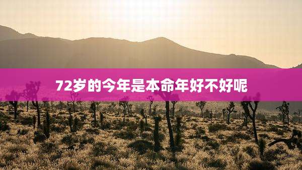 72岁的今年是本命年好不好呢