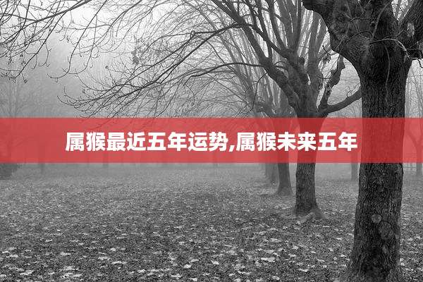 属猴最近五年运势,属猴未来五年
