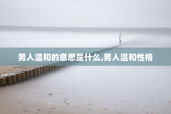 男人温和的意思是什么,男人温和性格