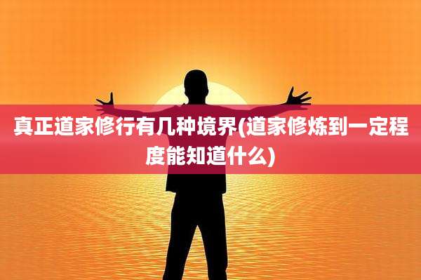 真正道家修行有几种境界(道家修炼到一定程度能知道什么)