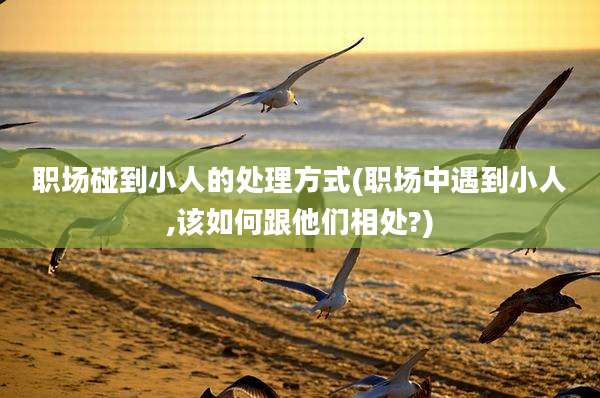 职场碰到小人的处理方式(职场中遇到小人,该如何跟他们相处?)