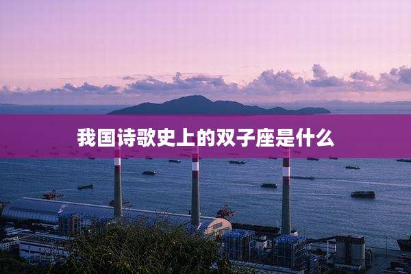我国诗歌史上的双子座是什么
