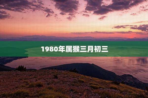 1980年属猴三月初三