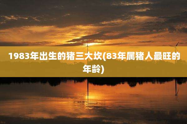 1983年出生的猪三大坎(83年属猪人最旺的年龄)