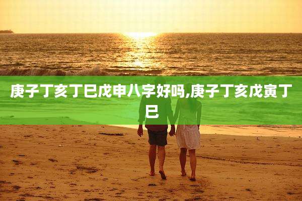庚子丁亥丁巳戊申八字好吗,庚子丁亥戊寅丁巳