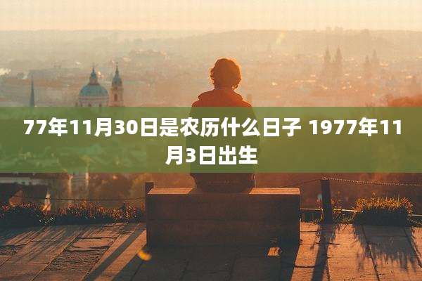 77年11月30日是农历什么日子 1977年11月3日出生