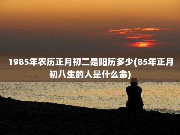 1985年农历正月初二是阳历多少(85年正月初八生的人是什么命)