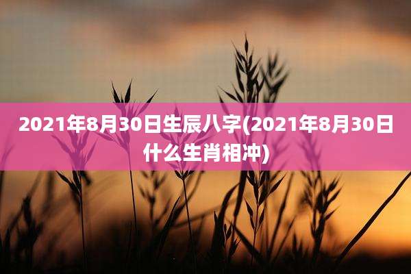 2021年8月30日生辰八字(2021年8月30日什么生肖相冲)