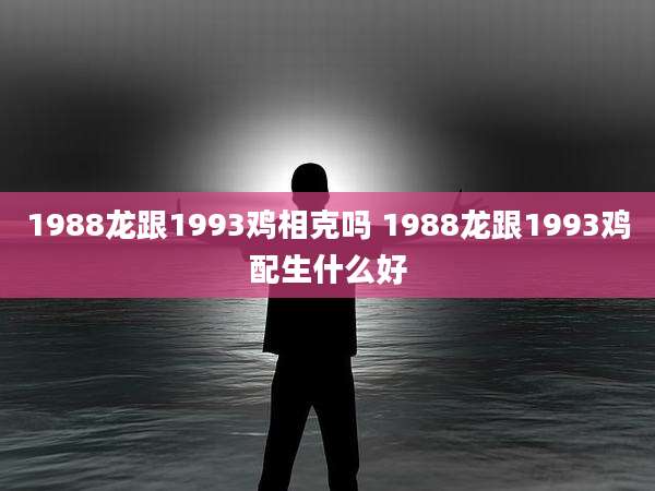 1988龙跟1993鸡相克吗 1988龙跟1993鸡配生什么好