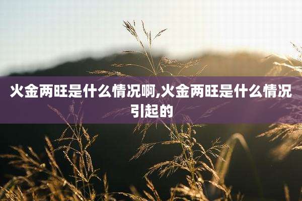 火金两旺是什么情况啊,火金两旺是什么情况引起的
