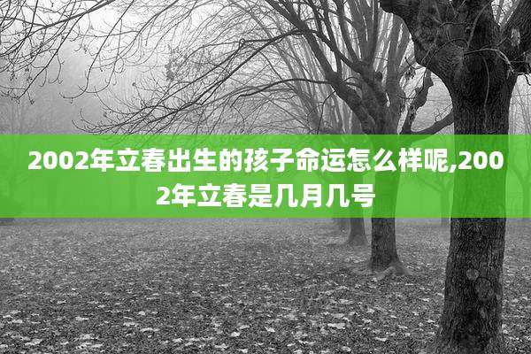 2002年立春出生的孩子命运怎么样呢,2002年立春是几月几号
