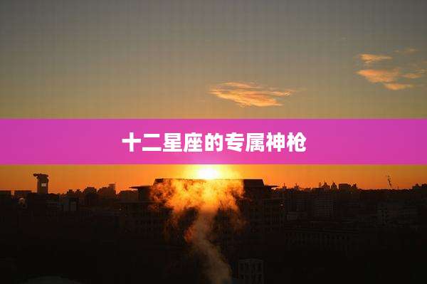 十二星座的专属神枪