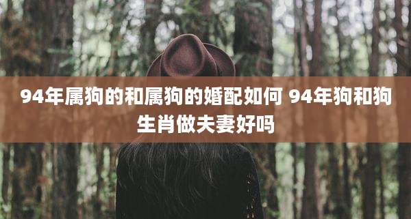94年属狗的和属狗的婚配如何 94年狗和狗生肖做夫妻好吗