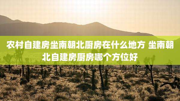 农村自建房坐南朝北厨房在什么地方 坐南朝北自建房厨房哪个方位好