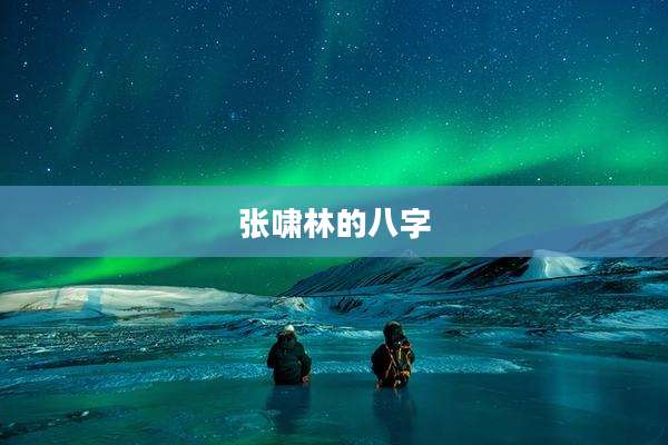张啸林的八字