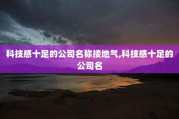 科技感十足的公司名称接地气,科技感十足的公司名