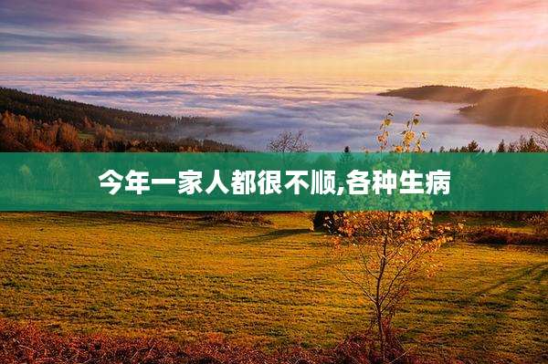 今年一家人都很不顺,各种生病
