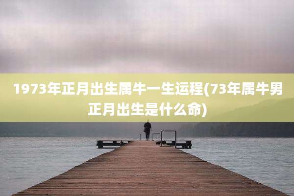 1973年正月出生属牛一生运程(73年属牛男正月出生是什么命)