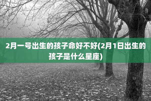 2月一号出生的孩子命好不好(2月1日出生的孩子是什么星座)