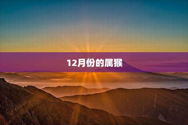 12月份的属猴