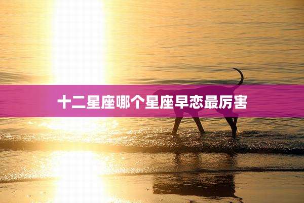 十二星座哪个星座早恋最厉害