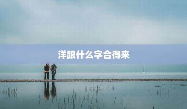 洋跟什么字合得来
