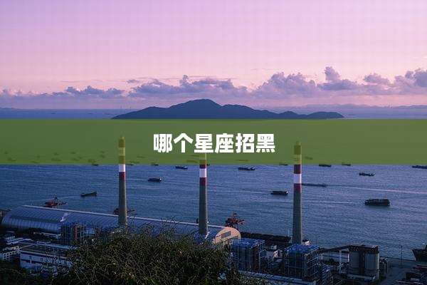 哪个星座招黑