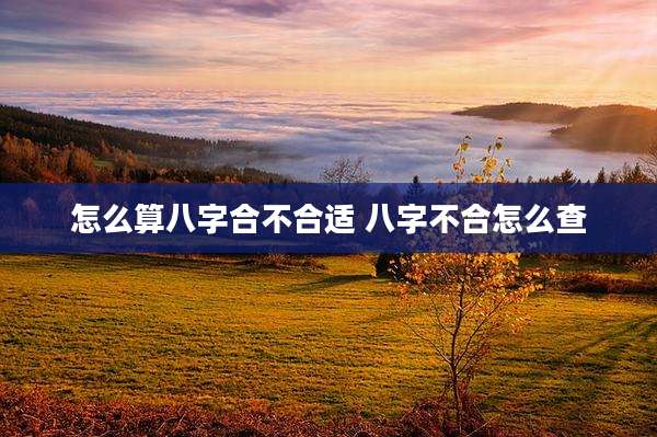 怎么算八字合不合适 八字不合怎么查