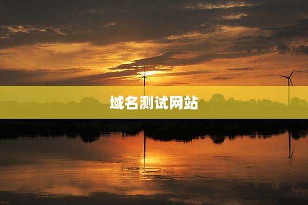 域名测试网站