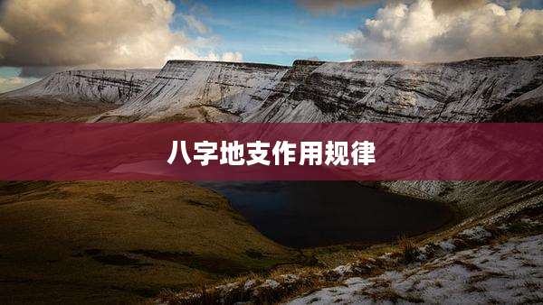 八字地支作用规律