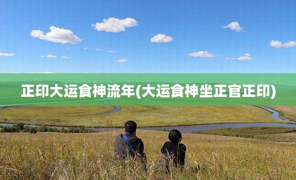 正印大运食神流年(大运食神坐正官正印)