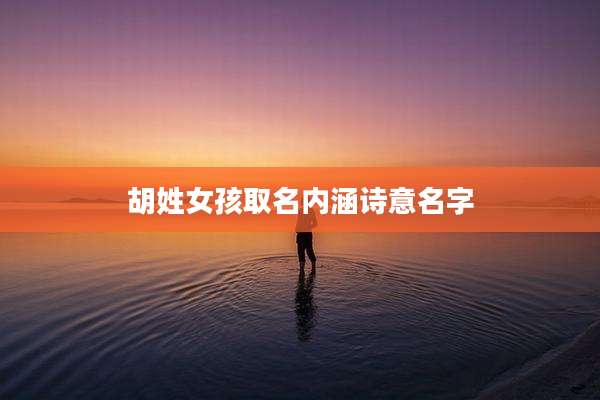 胡姓女孩取名内涵诗意名字