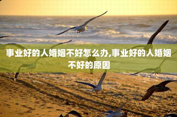 事业好的人婚姻不好怎么办,事业好的人婚姻不好的原因