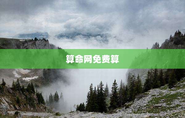 算命网免费算