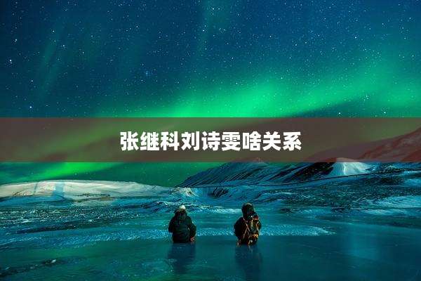 张继科刘诗雯啥关系