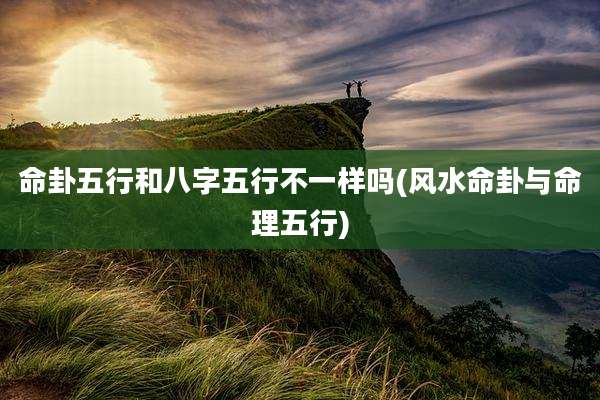 命卦五行和八字五行不一样吗(风水命卦与命理五行)