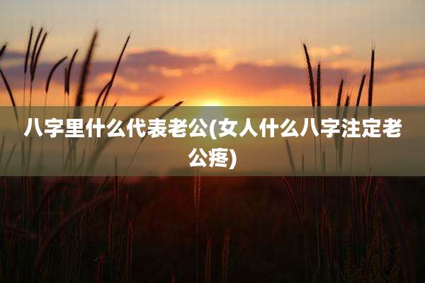 八字里什么代表老公(女人什么八字注定老公疼)