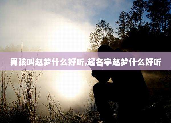 男孩叫赵梦什么好听,起名字赵梦什么好听