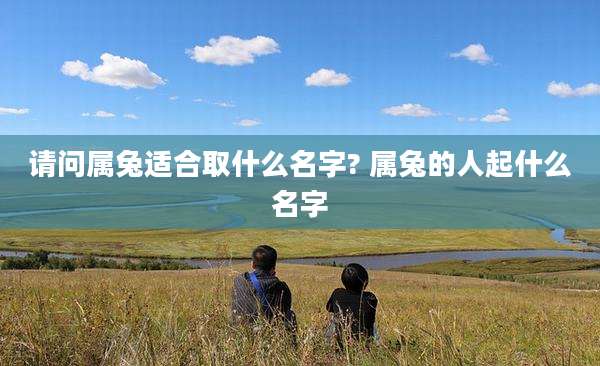 请问属兔适合取什么名字? 属兔的人起什么名字