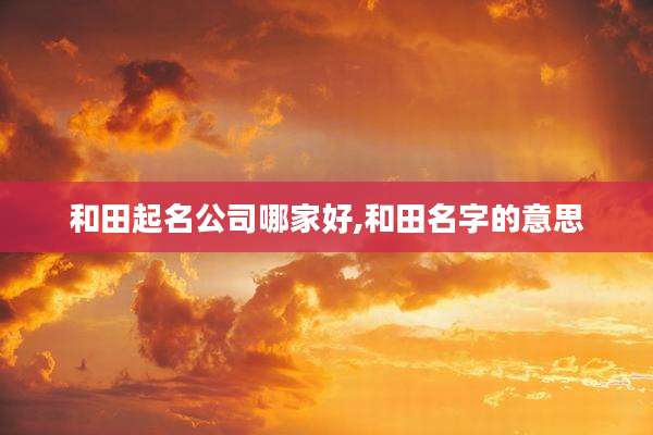 和田起名公司哪家好,和田名字的意思