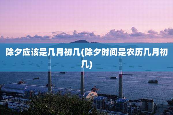 除夕应该是几月初几(除夕时间是农历几月初几)