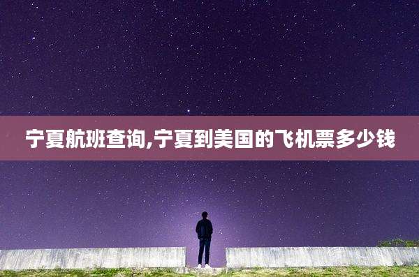 宁夏航班查询,宁夏到美国的飞机票多少钱