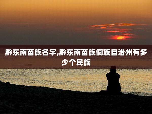 黔东南苗族名字,黔东南苗族侗族自治州有多少个民族