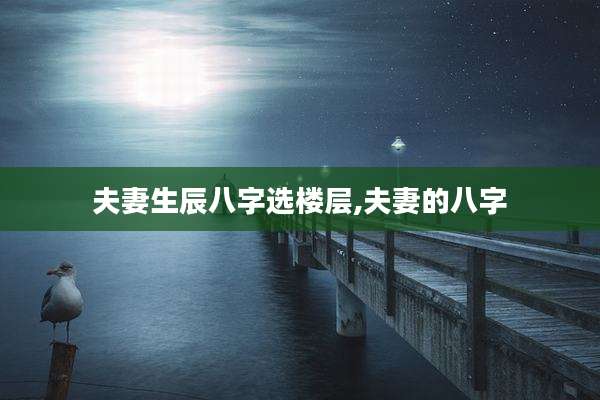 夫妻生辰八字选楼层,夫妻的八字