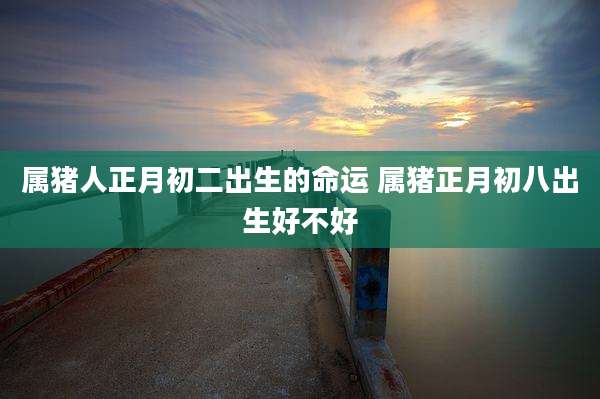 属猪人正月初二出生的命运 属猪正月初八出生好不好