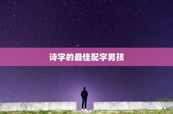诗字的最佳配字男孩