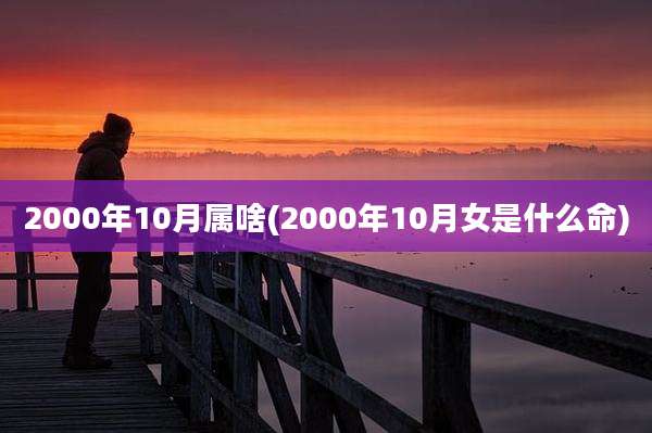2000年10月属啥(2000年10月女是什么命)